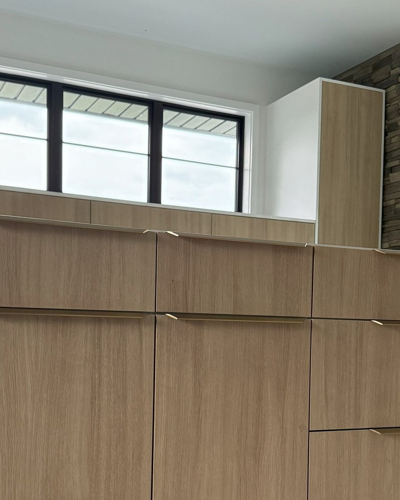 Natural Wood Grain cabinets