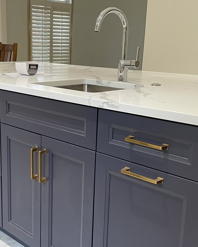 Navy cabinets