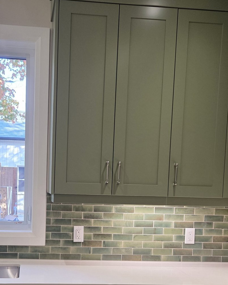 Sage Green cabinets